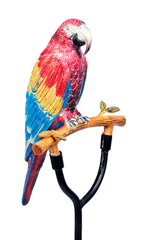Scarlet Macaw Metal Garden Sculpture